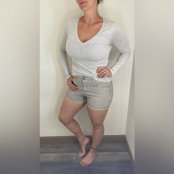 Billabong Shorts Hi Waisted Fit Stripe Boho Cotton Festival Summer - Picture 3 of 12